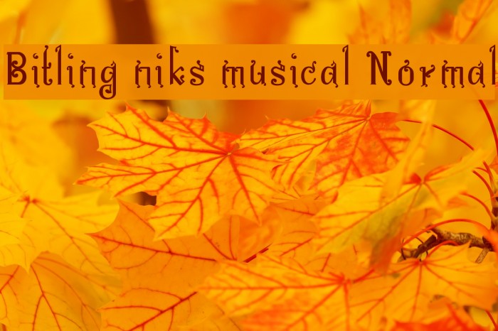 Bitling niks musical Normal Font examples