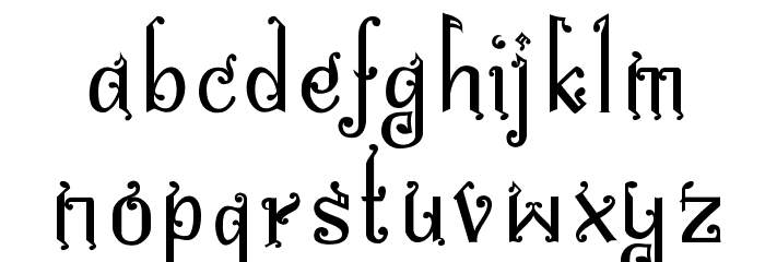 Bitling niks musical Normal Font LOWERCASE