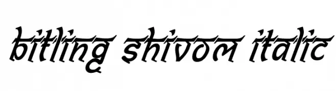 Bitling shivom Italic  フリーフォントのダウンロード
