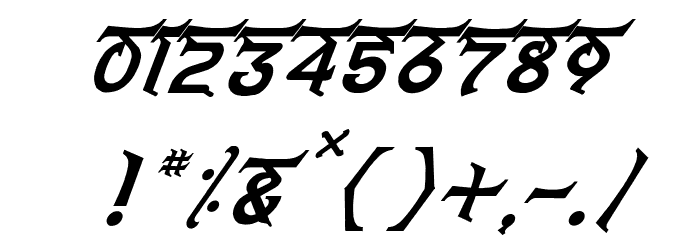Bitling shivom Italic Font OTHER CHARS
