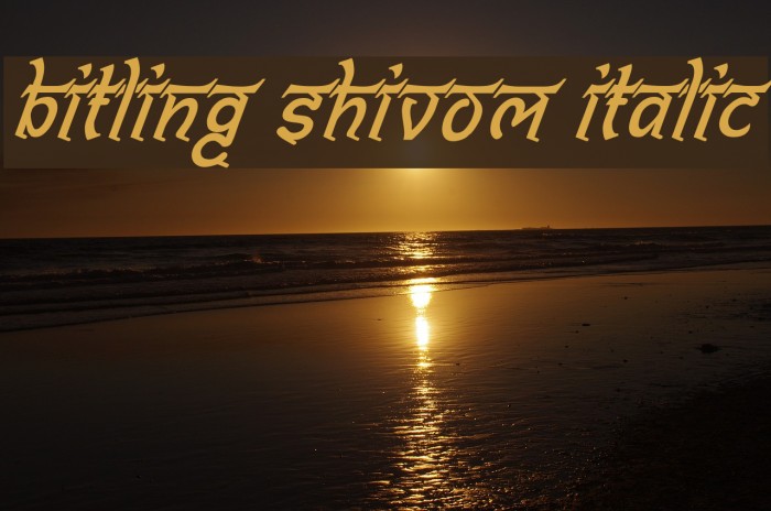 Bitling shivom Italic Font examples