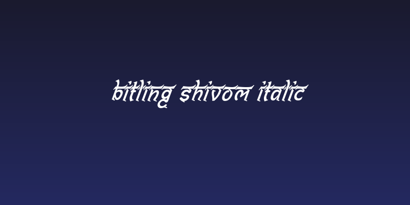 Bitling shivom Italic Social Header