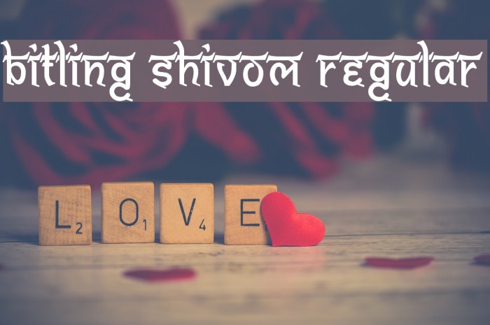 Bitling shivom Regular Font examples