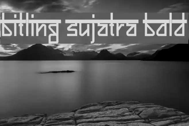 Bitling sujatra Bold Font examples