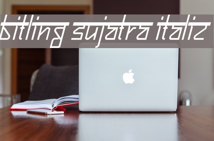 Bitling sujatra Italic Font examples