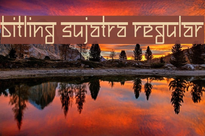 Bitling sujatra Regular Font examples