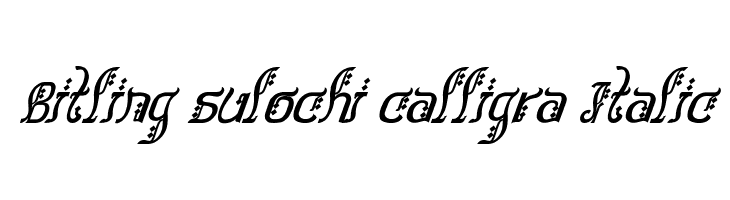 Bitling sulochi calligra Italic  Fuentes Gratis Descargar