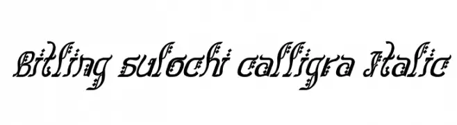 Bitling sulochi calligra Italic  नि: शुल्क फ़ॉन्ट्स डाउनलोड