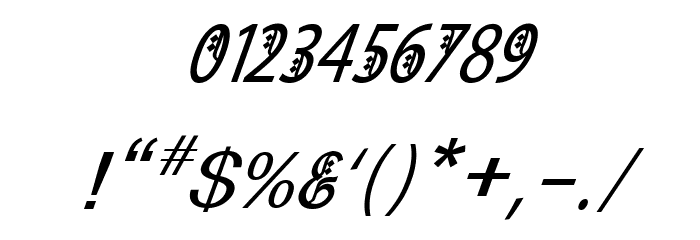 Bitling sulochi calligra Italic Font OTHER CHARS