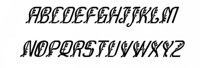 Bitling sulochi calligra Italic Polices MAJUSCULES