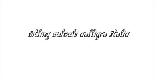 Bitling sulochi calligra Italic Logo