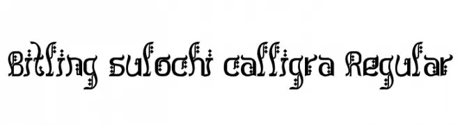 Bitling sulochi calligra Regular  नि: शुल्क फ़ॉन्ट्स डाउनलोड