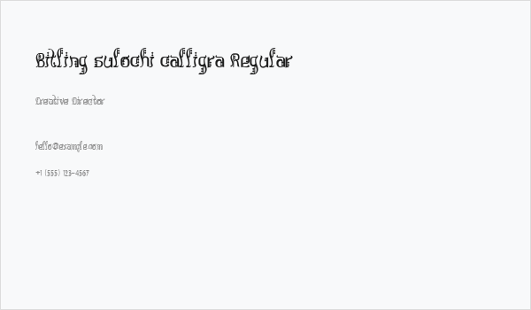 Bitling sulochi calligra Regular Business Card