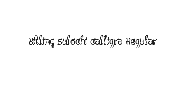 Bitling sulochi calligra Regular Logo