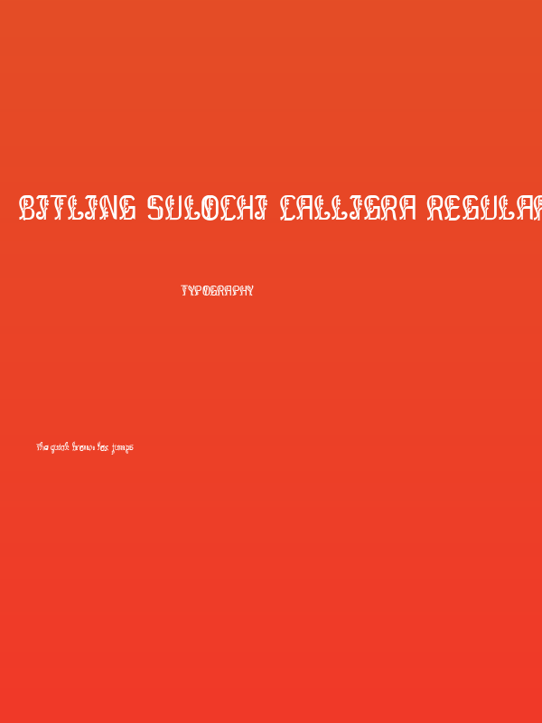 Bitling sulochi calligra Regular Poster