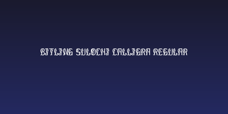 Bitling sulochi calligra Regular Social Header