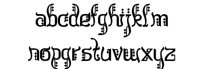 Bitling sulochi calligra Regular Font LOWERCASE