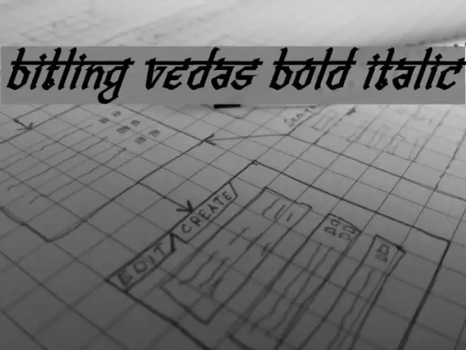 Bitling vedas Bold Italic Font examples