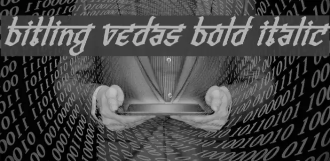 Bitling vedas Bold Italic Font examples