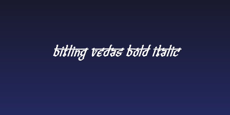 Bitling vedas Bold Italic Social Header