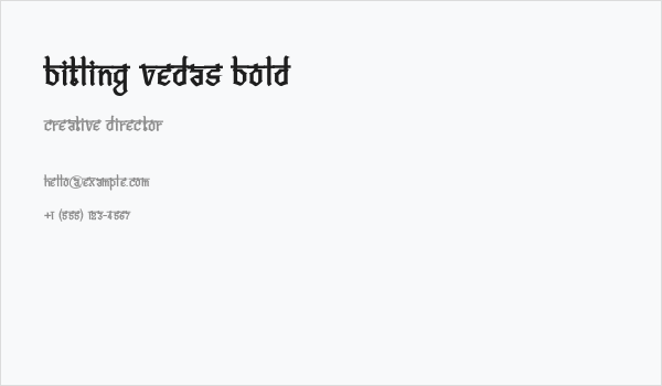 Bitling vedas Bold Business Card