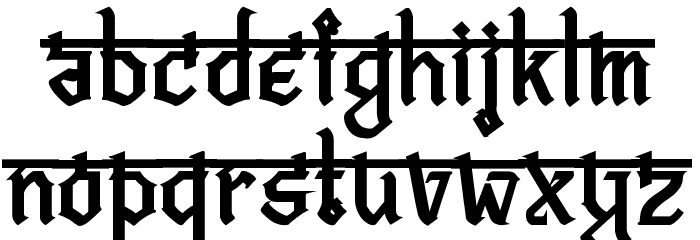 Bitling vedas Bold Font LOWERCASE
