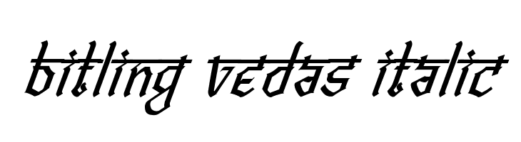 Bitling vedas Italic  Скачать бесплатные шрифты