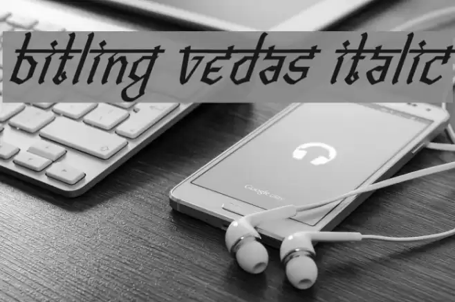 Bitling vedas Italic Font examples