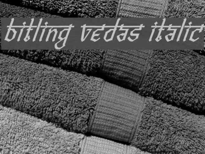 Bitling vedas Italic Font examples