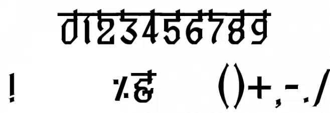Bitling vedas Regular Font OTHER CHARS