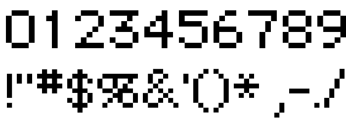 Bitmap Regular Font OTHER CHARS