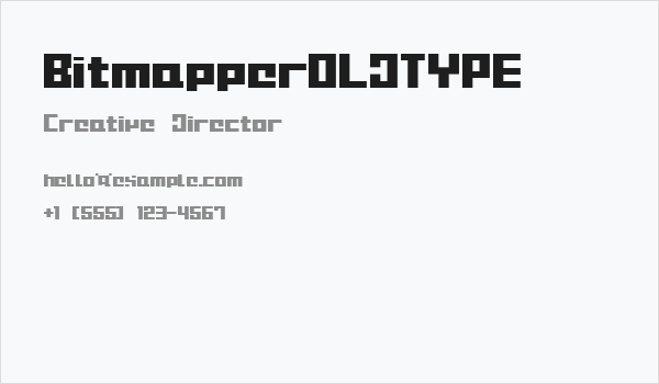 BitmapperOLDTYPE Business Card