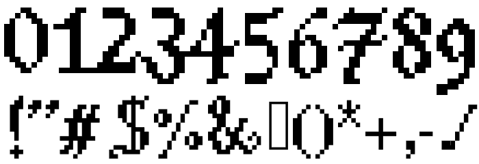 Bitmgothic Font OTHER CHARS
