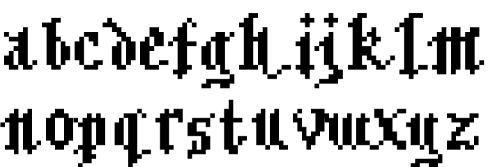 Bitmgothic Font LOWERCASE