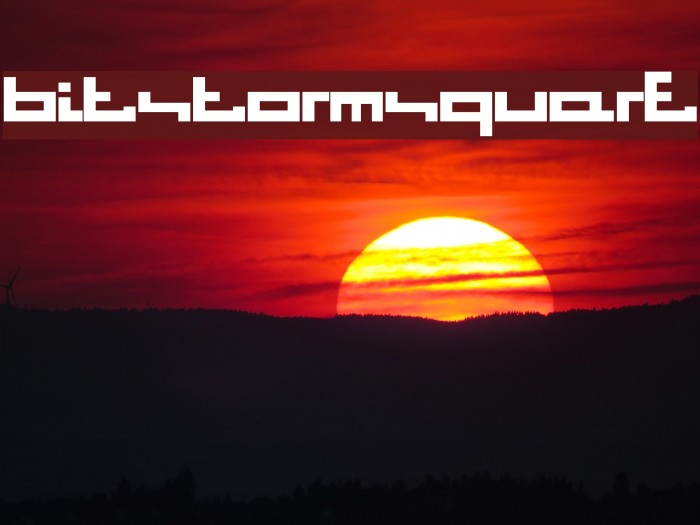 Bitstorm-SQUARE Font examples