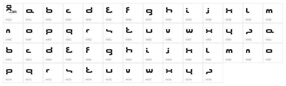Bitstorm Character Map