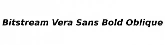 Bitstream Vera Sans Bold Oblique  नि: शुल्क फ़ॉन्ट्स डाउनलोड