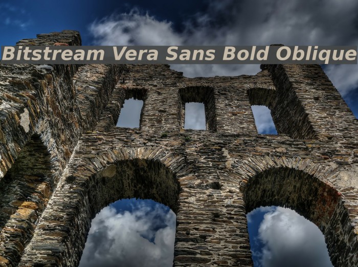 Bitstream Vera Sans Bold Oblique Font examples