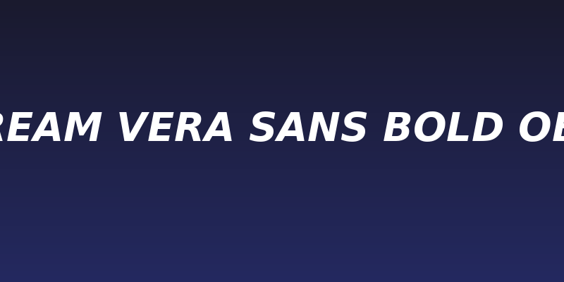 Bitstream Vera Sans Bold Oblique Social Header
