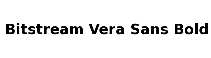 Bitstream Vera Sans Bold Font