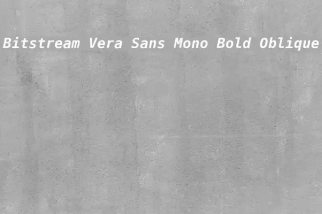 Bitstream Vera Sans Mono Bold Oblique フォント examples