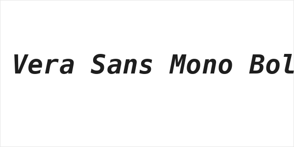 Bitstream Vera Sans Mono Bold Oblique Logo