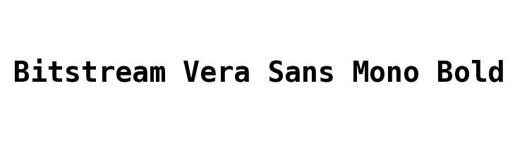 Bitstream Vera Sans Mono Bold Font
