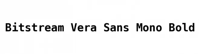 Bitstream Vera Sans Mono Bold  Frei Schriftart Herunterladen
