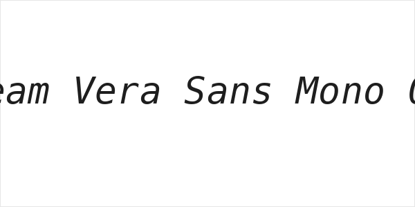 Bitstream Vera Sans Mono Oblique Logo