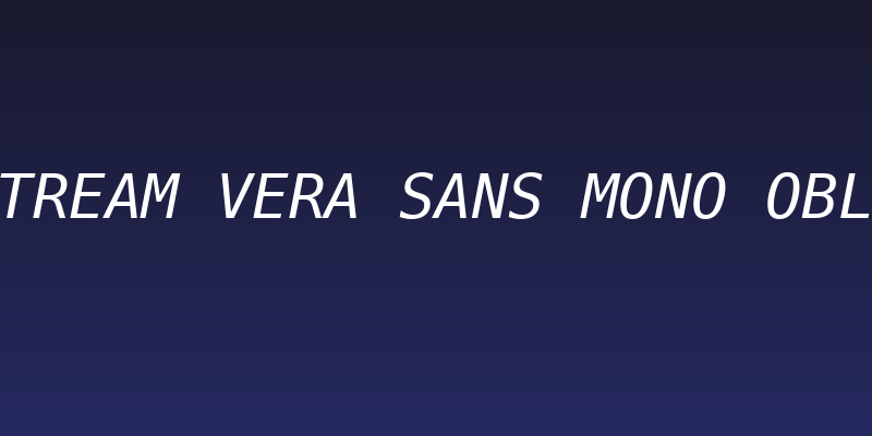 Bitstream Vera Sans Mono Oblique Social Header
