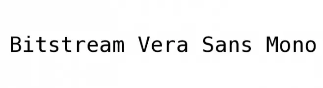Bitstream Vera Sans Mono  Frei Schriftart Herunterladen