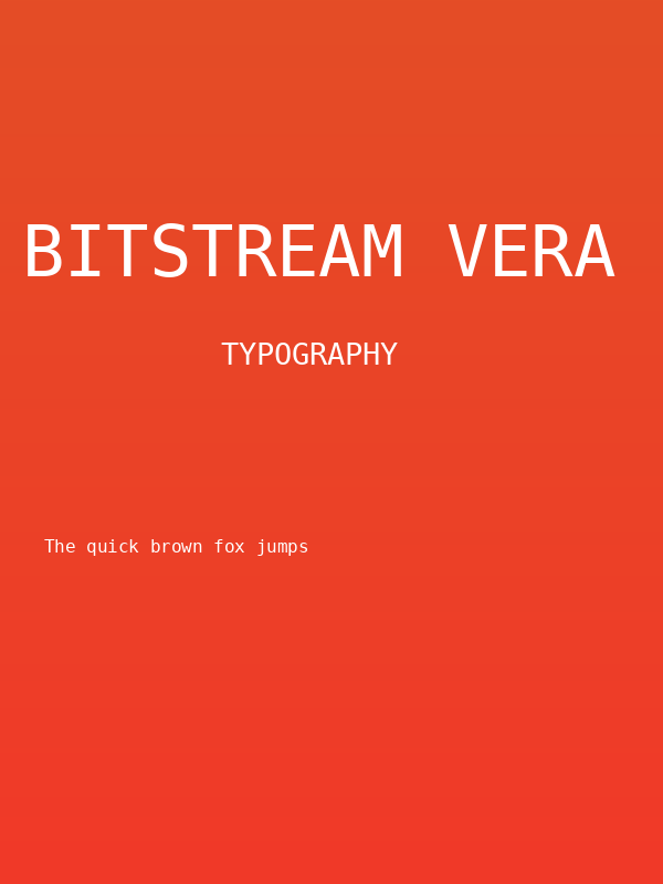Bitstream Vera Sans Mono Poster