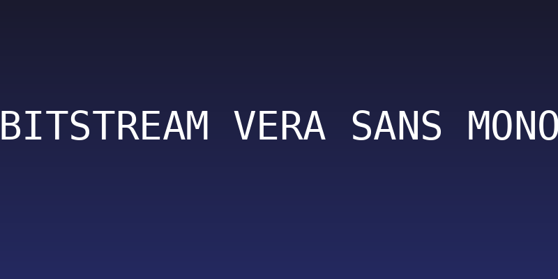 Bitstream Vera Sans Mono Social Header