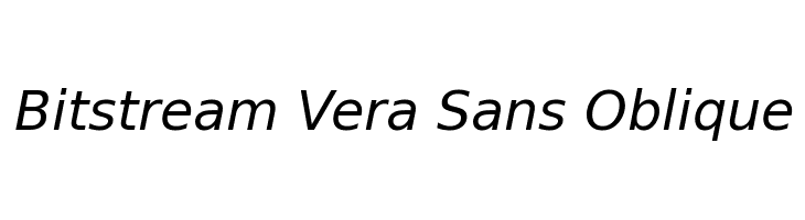 Bitstream Vera Sans Oblique Font